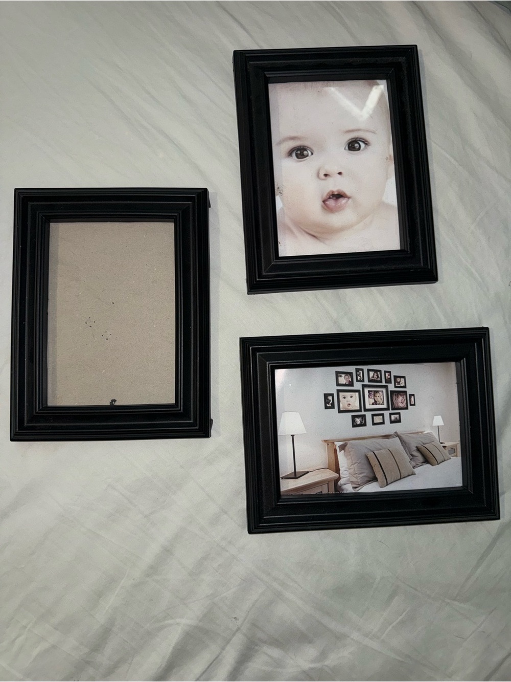 Classic Sleek Black Photo Frame Set (3pc)-Home Accent